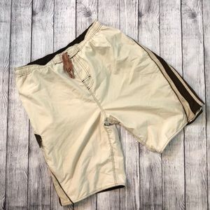 Burnside tan/brown swim shorts - Large